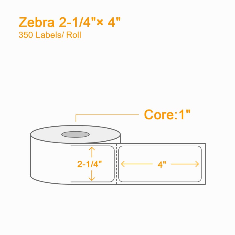 Labelebal (4200 Labels/12 Rolls) Labelebal 12 Rolls 2-1/4"" x 4"" Direct Thermal Label (57mm x 101mm) Multipurpose Shipping Address Mailing Barcodes Labels Compatible for Zebra 2844 & Rollo Desktop Label Printer - Image 2